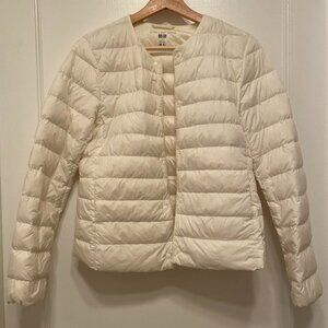 Uniqlo Ultra Light Down packable white jacket
